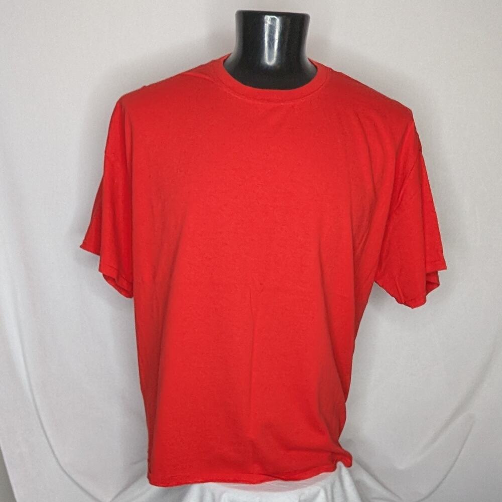 Gildan Men's Solid Short Sleeve shirt for Men Red 3XL Cotton
